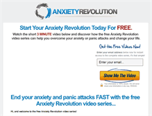 Tablet Screenshot of anxietyrevolution.com